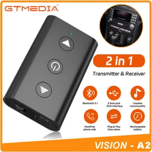Adaptador de audio inalámbrico de alta fidelidad Bluetooth v5.1 AAC/SBC RX/TX AUX adaptador de música para automóvil - Imagen 1 de 23
