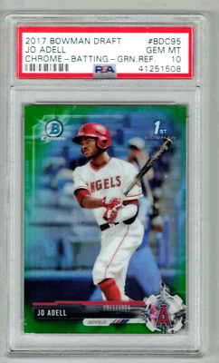 JO ADELL 2017 Bowman Draft Chrome #BDC-95 Green Refractor /99 PSA 10 1st RC SP! - Image 1 of 2