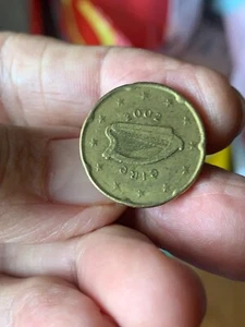 EIRE -Moneta da 20 centesimi di euro , Arpa Celtica, emissione 2002, circolata - Foto 1 di 3