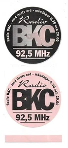 Radio pegatina QSL BKC Borås Centro Cristiano Suecia 92,5 MHz sin usar 1996 DX SWL - Imagen 1 de 1