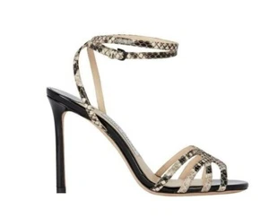 NUEVO EN CAJA Sandalias Jimmy Choo Mimi 100 Cuero Estampado Serpiente Venta al por menor $772 - Imagen 1 de 5