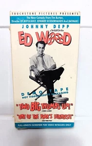 RARE STILL SEALED "Ed Wood" VHS Johnny Depp 1994 For Video Retailers Only - Imagen 1 de 4
