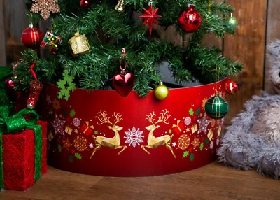 Christmas Tree Skirt, Traditional Design, Surround, Ornament, Decoration - Image 1 of 4