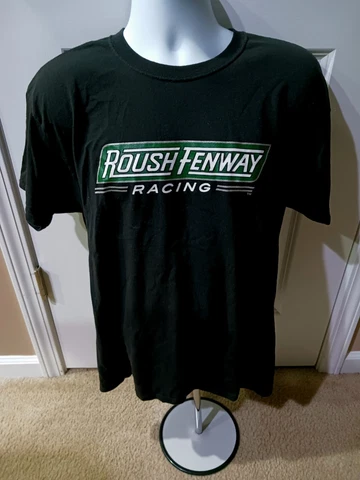 Roush Fenway Racing Team Issued Large Black T-shirt NASCAR Newman Buescher Ford Cover