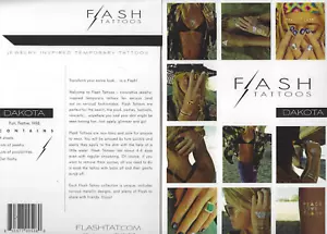 🌟�� (4 fogli) Tatuaggi Flash Dakota, Ispirati Gioielli Metallici Premium Temporanei - Foto 1 di 2