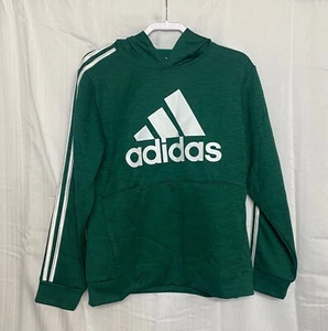 Adidas Boy's Green Fleece Lined Tech Hoodie X-Large 18 - 20 - Picture 1 of 7