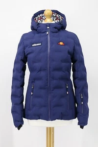 ELLESSE YARNOLD SKI WOMENS BLUE QUILTED PUFFER JACKET HOOD UK 8 RRP £160 MC - Picture 1 of 14