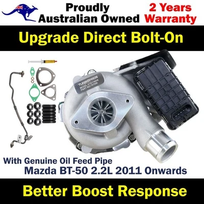 Actualización Billet Turbo + Tubo de alimentación de aceite para Mazda BT-50 2,2 L 2011 en adelante Foto 1 de 4