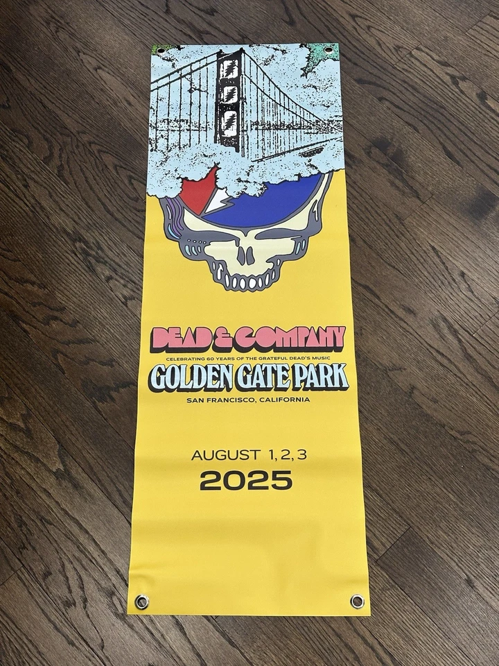 Dead & Co San Fran 2025 Concierto Big Banner Memorabilia Grateful Dead 60 Años Foto 1 de 4