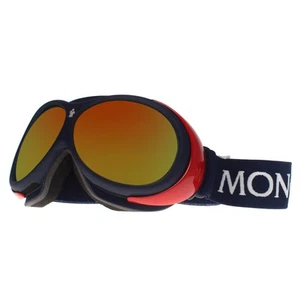 Moncler Ski Goggles ML0130 92C Blue and Red Orange Mirror - Picture 1 of 2
