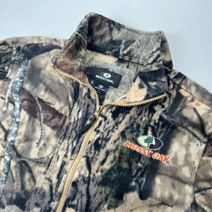 Mossy Oak Fleece Jacket Mens M Camo Full Zip Softshell Interior/Exterior Pockets - Picture 1 of 11