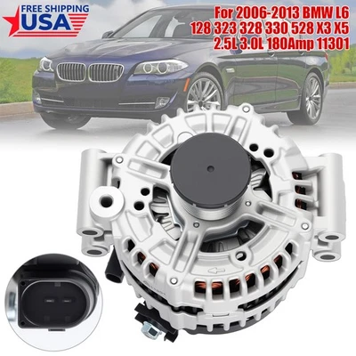 180A Auto Alternator 0-121-715-112 6-Groove Fit BMW X3 3.0si 2007-2008 - Imagem 1 de 4