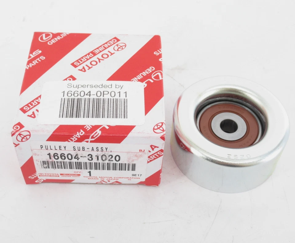 1 PC 16604-31020 Drive Belt Idler Pulley 16604-0p011 Toyota Lexus Factory OEM