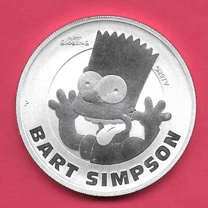 BART SIMPSON  .999 SILVER ROUND - Picture 1 of 2