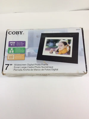 Coby 7” Widescreen Digital Photo Frame Dark Brown DP732 - Image 1 of 4