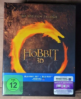 Hobbit Trilogie 3D Blu Ray + Blu Ray, Box, OVP, NEU - Bild 1 von 2