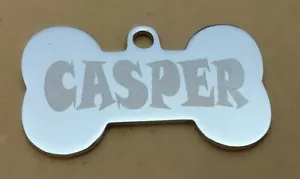 MEDAGLIETTA per cani a forma di OSSO (completo di incisione) - Foto 1 di 3