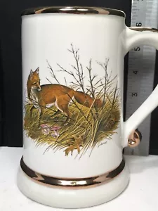 JIM BEAM STEIN Foxes Chicago 1978 Regal China Collectible Vintage EUC 6" - Picture 1 of 6