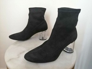 bottines talon transparent