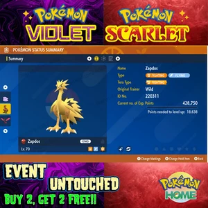 Zapdos Galarian Shiny International Challenge 2022🔥Pokémon Scarlet & Violet - Picture 1 of 1