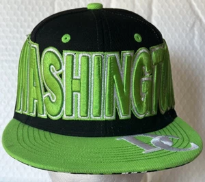 Washington Dc City Hunter Snapback Hat ADJ Green/Black - Picture 1 of 8