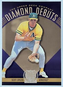 1996 Upper Deck Diamond Debut #267 Scott Spiezio Rookie RC Oakland A’s Athletics