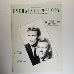 Unchained Melody by Hy Zaret & Alex North 1983 Sheet Music Frank Music Corp - Imagen 1 de 4