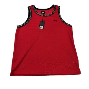 Stüssy Zig Zag Mesh Tank Red - Bild 1 von 3