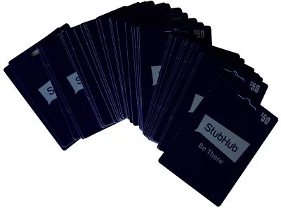 LOT Of 34 STUB HUB GIFT CARDS w/ NO Value ZERO Balance $0 Sports Fan Collectible - Image 1 of 3