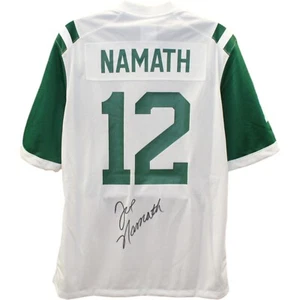 Joe Namath Autographed New York Jets White Nike Classic XL Jersey Beckett 48617 - Picture 1 of 5