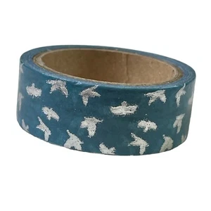Silver Flying Birds Washi Tape Papercraft Scrapbook Planner School Decorative u - Picture 1 of 2