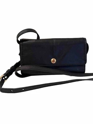 Bandolera de cuero negra COLE HAAN Benson II RFID Tech Smartphone y billetera. D18 Foto 1 de 4