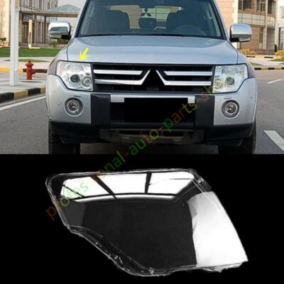 For Mitsubishi Pajero Montero 2007-2018 Right Headlight Lens Cover + Glue - Image 1 of 4