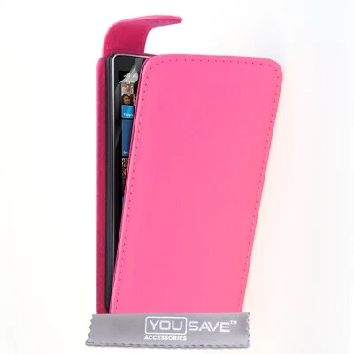 Sony Xperia L Pink Case Vertical Flip Down Cover - Image 1 of 2