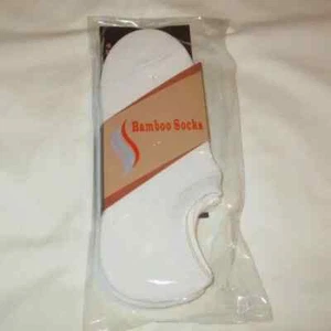 4 Pairs Bamboo Infused Invisible Socks Womens with Silicone Heel Grip Size 6-13 - Picture 1 of 6