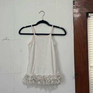 Matilda Jane White Lace Hem Cami Tank Top Girls Size 8 - Picture 1 of 5