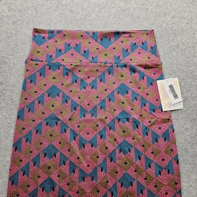Falda lápiz para mujer Lularoe pequeña rosa patrón geométrico nueva con etiquetas Foto 1 de 4