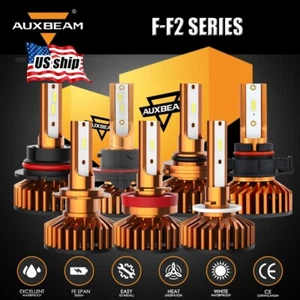 AUXBEAM LED Headlight Bulbs High/Low Beam/Fog Light H11 9005 9006 9007 H7 H13 H4 - Picture 1 of 29