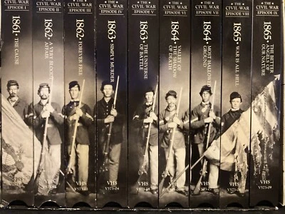 THE CIVIL WAR Time-Life Doc Ken Burns 9 Vol Complete VHS Box Set PET RESCUE - Image 1 of 4