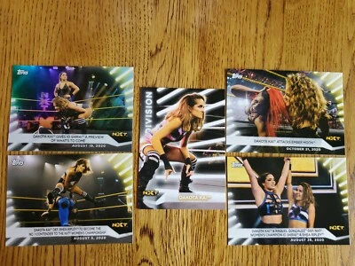 2021 Topps WWE Women's Division Dakota Kai Rainbow Foil #60 +4 base lot (5) - Image 1 of 4