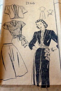 LOVELY VTG 1940s BLOUSE SKIRT JACKET Sewing Pattern 12/30