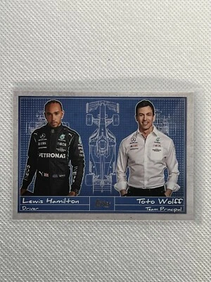 2021 Topps Formula 1 Lewis Hamilton/Toto Wolff Debrief Card #D-1 - Image 1 of 2