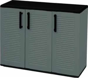 Schrank Niedrig aus Polypropylen 3 Vorne Mit Ablage 102X37XH84 CM - Bild 1 von 2