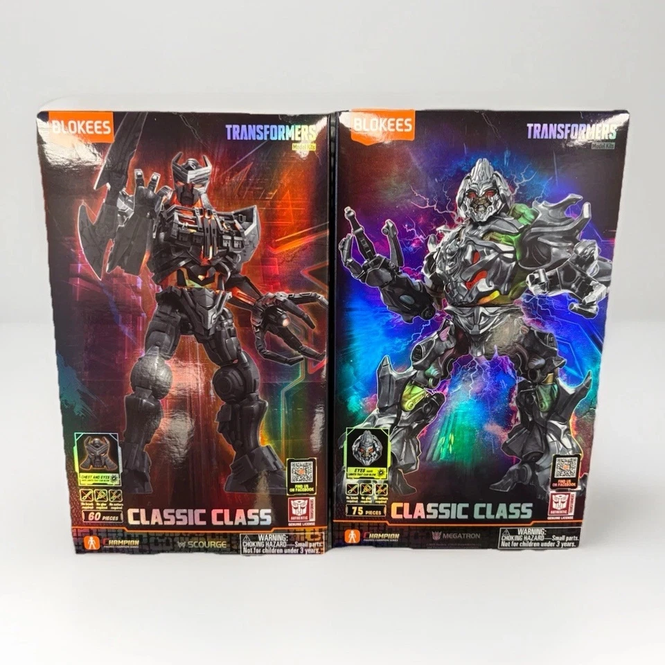 2 figuras de la película Blokees Transformers Classic Class Megatron & Scourge 2007 Foto 1 de 3