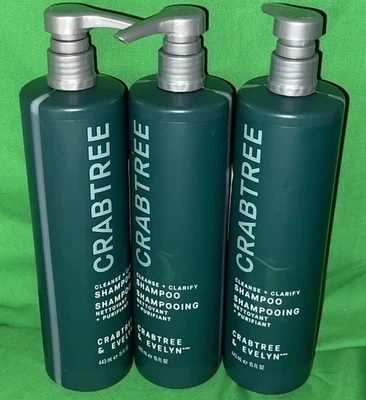 Champú Crabtree & Evelyn Cleanse + Clarify 3 botellas 15 FL OZ por botella ¡Leer! Foto 1 de 4