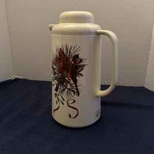 Vintage King Air Pot Coffe Dispenser Drinkware Thermos Poppies Colorful Lennox - Picture 1 of 12