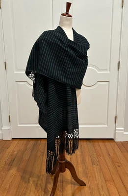 Traditional Mexican rebozo from Oaxca Mex. Mexican shawl, Handmade - Image 1 of 4