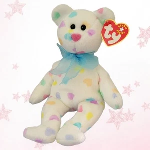 🩵 KISSME 🩷 2001 TY Beanie Baby Bear 💛 MWMT'S - Imagen 1 de 5