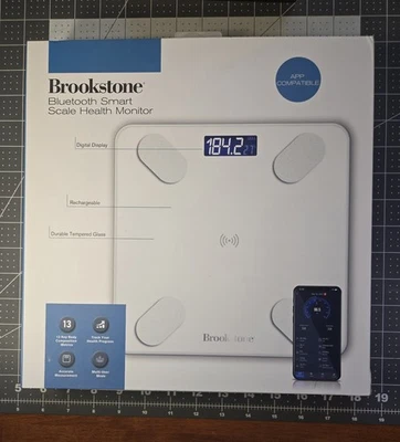Brookstone Bluetooth Smart Scale Health Monitor. Brand New ! - Image 1 of 2