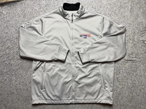 Porsche Jacket Mens 2XL Gray Full Zip Rennsport Reunion VI 2018 Laguna Seca - Picture 1 of 15
